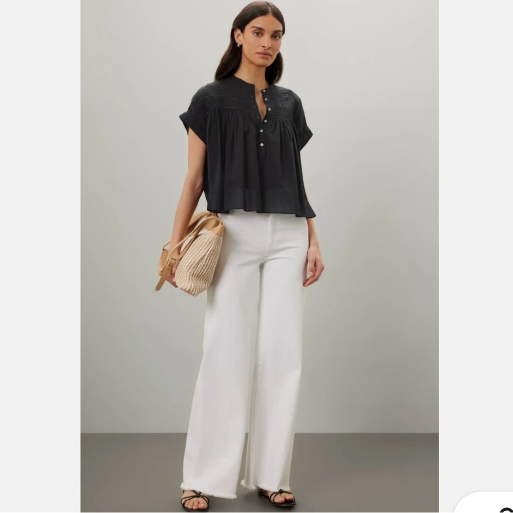 XiRENA Louella Top Black Size M Lightweight Cotton Cropped